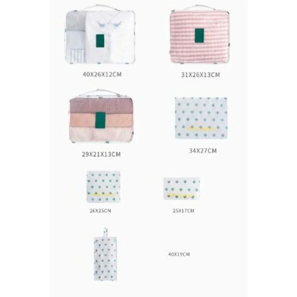 Cactus Pattern 7 PC Travel Bags Closet Dresser